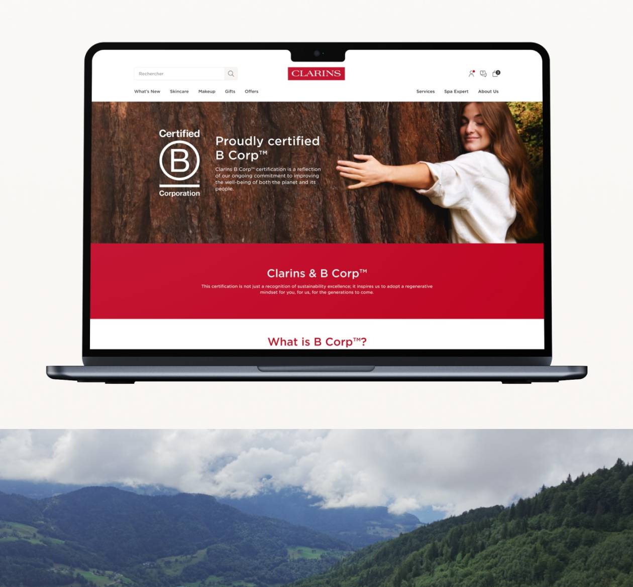 Landing page BCorp - aperçu desktop